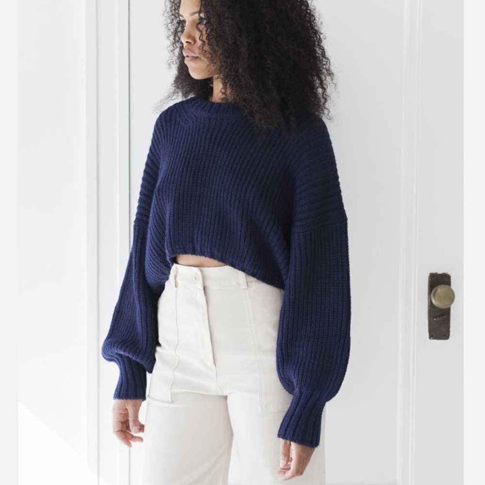 First Rite Cropped Crew Sweater